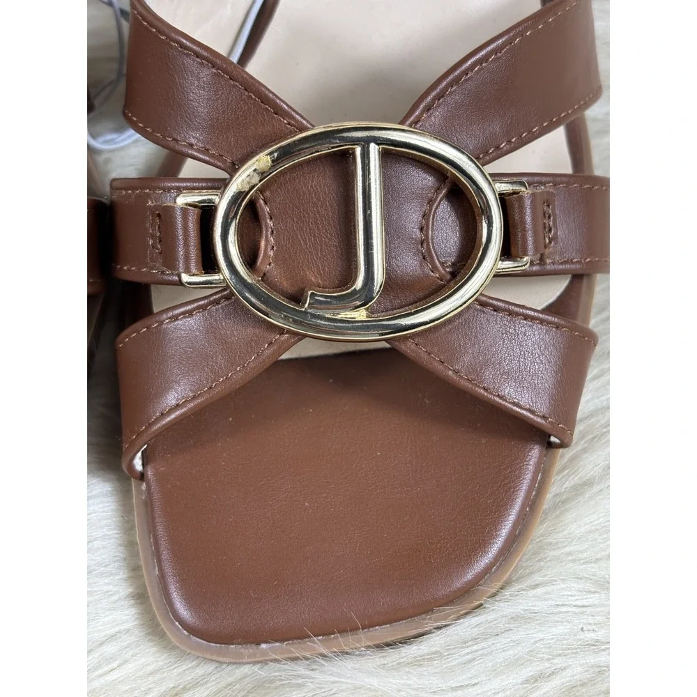 Jones New York Ecca Pumps Womens 9.5 Brown Block Heel Office Career Classic NWOT